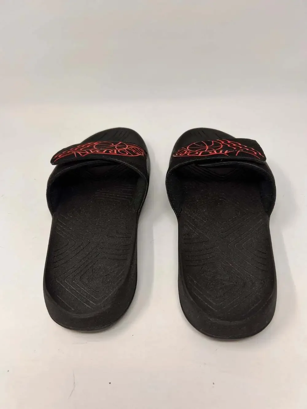 Nike Air Jordan Hydro 7 Bred Slides Black Red Wings Men's Size 11 AA2517-062
